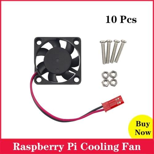 10 Pcs 3.3V 5V Cooling Fan for Raspberry Pi 4 Model B 4B 3B 3 B+ for Orange Pi