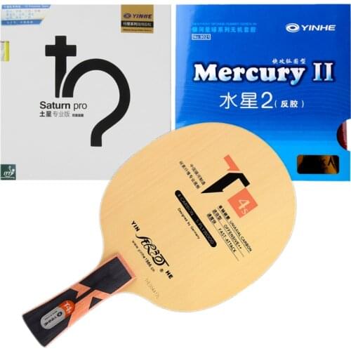 Yinhe t4s cypress carbon OFF+ with National target Yinhe Earth II Table Tennis Blade for PingPong Racket