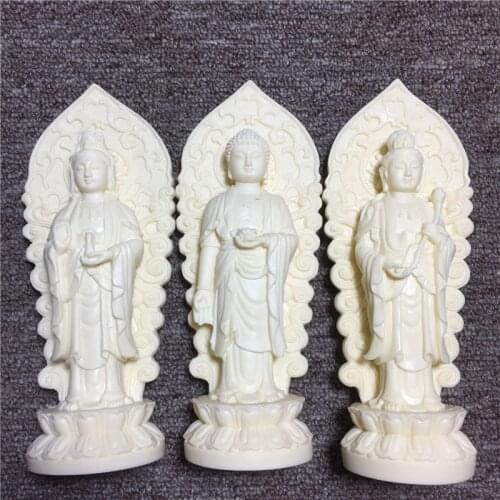 Western Three Saints Buddhist Statue Modern art sculpture Home decoration accessories Feng Shui statue in living room office