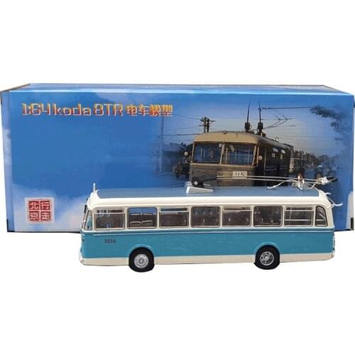 0.Bus Model 1:64 Skoda Koda 8tr 115 Diecast Resin Trolley Bus Model for Kids Toy, Gift, Collection