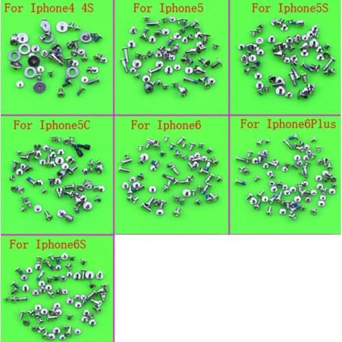 10sets Mobile phone maintenance accessories Complete Kit Screw for iPhone 4 4S 5 5S 5C 6 6S