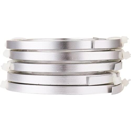 5 Rolls 5x1mm Flat Aluminum Wire for DIY Jewelry Making Handmade Crafts Metal Wire for Bezel Sculpting 2m/roll