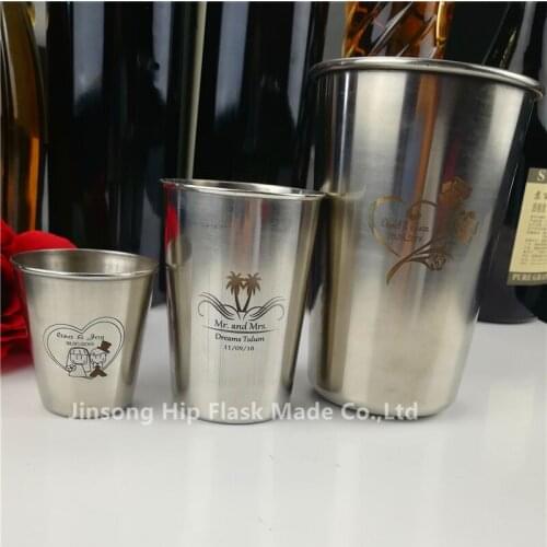 50 pcs/lot, stainless steel shot cup,Big, medium and small cup,Personalized wedding