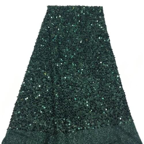 African Lace Fabric 2021 High Quality Lace Sequins France Nigeria Mesh Lace Wedding Fabric Sewing Apparel Fabric XX4589