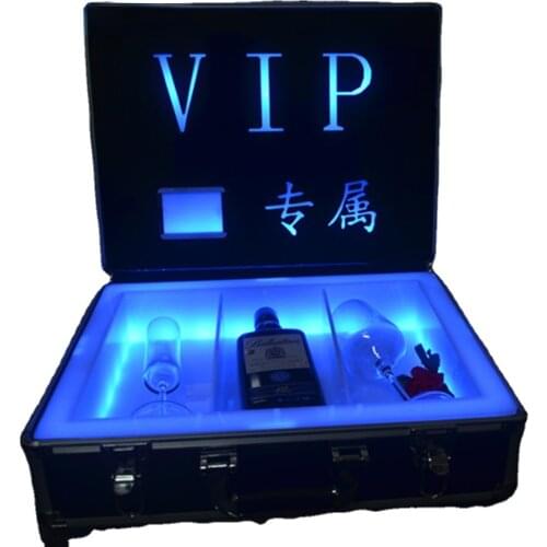 Battery Powered Rgb Color Changing Nightclub Restaurant Party Bar Red Wine Acrylic Led Display Box Led Liquor Bottle Display