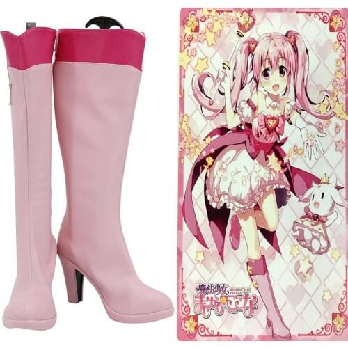 Idolish7 Magic Girl kokona Cosplay Boots Pink Shoes High Heel Customized Boots for Girls Halloween Comic-con Cosplay
