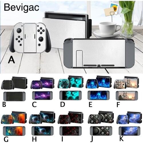 Bevigac Ultra-thin Set PVC Decal Skin Cover Stickers Case Kit for Nintend Switch NS NX Console Joy-con Controller Dock Accessory
