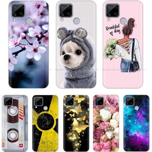 For Realme C15 Case Bumper Silicone TPU Soft Phone Back Cover for OPPO Realme C15 Cases 6.5 inch Cartoon Painted Shells Fundas