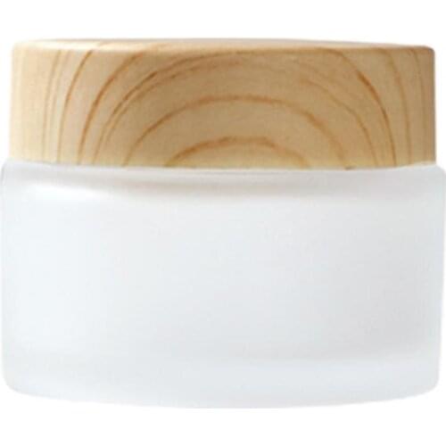 Travel Essential oil Refillable 10/20/30/50/80ml Perfume Atomizer Spray Bottle Mini Glass Frosted Glass Wood Cover Lotion Bottle