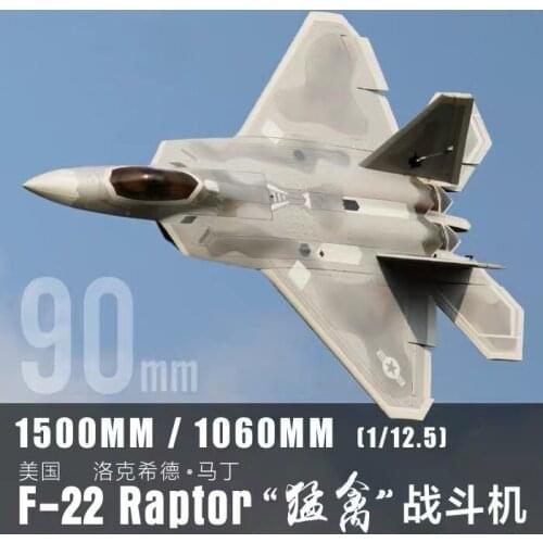 Electric Remote control Freewing F-22 F22 Raptor 90mm rc jet plane model PNP