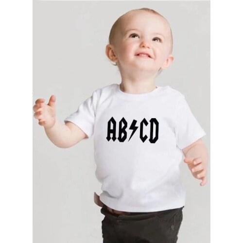 Funny Letter Print Children Clothing Rock Baby Clothes Newborn Girls Boys Kids Tshirt Fashion Summer Kids Tshirt Tops