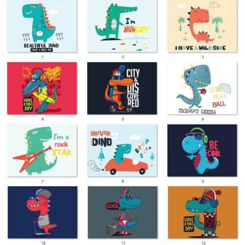 Ins Hanging Cloth Cartoon Dinosaur Boy Girl Bedroom Background Cloth Living Room Decoration Background Cloth Flannel Tapestry