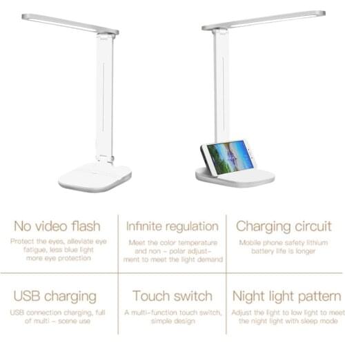 LAIDEYI 24 LED Eye Care Table Lamp Desk Reading Light Dimmable Adjustable Flexible Lighting LED Night lamp Lights Wholesale