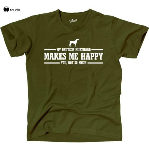 2019 Hot Sale New Fashion Brand O-Neck Oversize Style Tee Shirts Styles Twilmh T-Shirt Hunde My Deutsch Kurzhaar Makes Me Happy