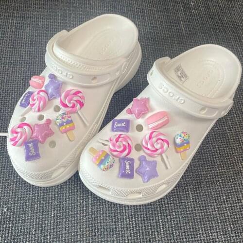 Lovely Croc Charms Colorful Charms for Crocs DIY Macaron Shoe Charms Vintage Shoe Decoration Bundle Shoe Accessories for Girls