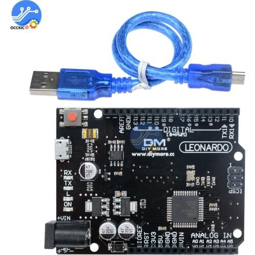 ATMEGA32U4 ATMEGA32U4-AU Leonardo R3 Module For Arduino Development Board Pro Micro USB 3.3V 5V 16MHZ PWM Channel IO Port Cable