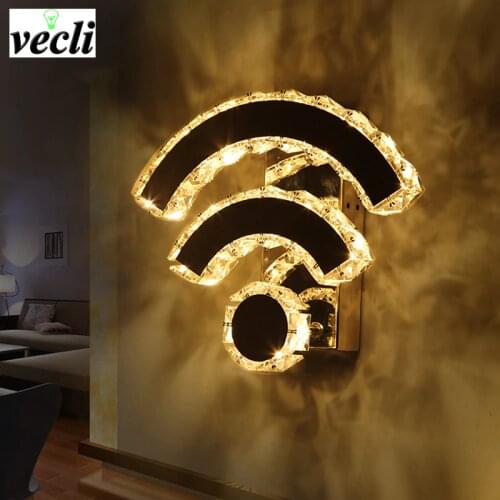 Modern Crystal Wall Lamp Creative LED Wall Light For Living Room bedroom bedside Home Indoor Lighting Decoration Sconce