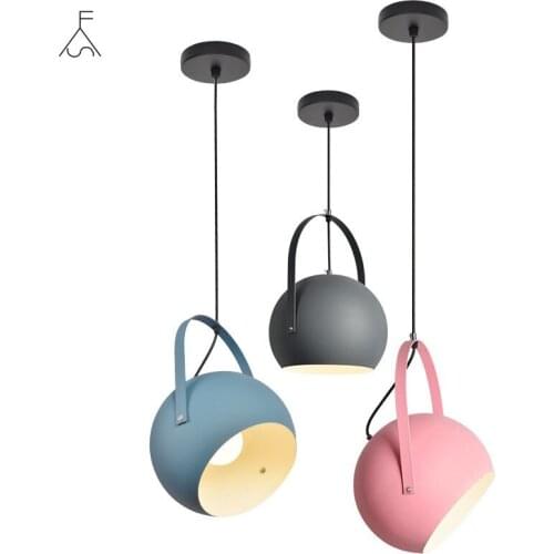 Nordic Simplicity LED E27 Modern Macaron Basket Pendant Light Home Improvement Hanging Lights Bedroom Decor Lights Home Decor