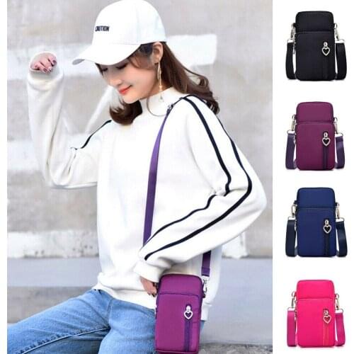New Hot Fashion Women´s Sports Square Bag Mini Phone Pouch Crossbody Shoulder Bags Business Cards Phone Wallet Daily Accessories