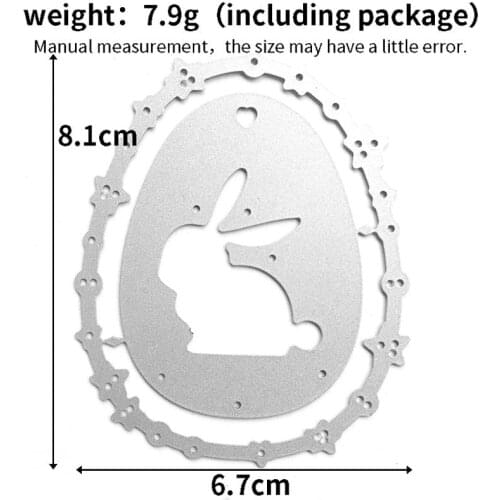 2021 New Happy Easter Rabbit Egg Metal Cutting Dies Stencil Scrapbooking DIY Album Stamp