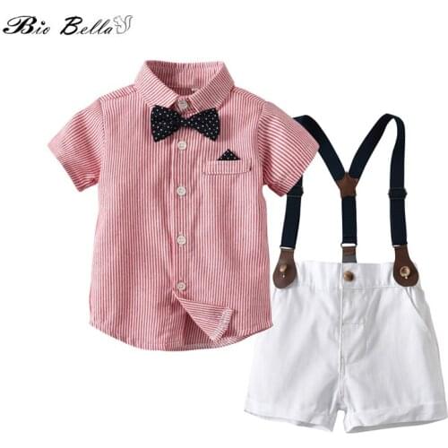 Baby Boy Set Summer Gentleman Kids Boys Clothing Wedding Party Birthday 1-6y Children Boys Costume Outfits Boy Baby Clothes Boys