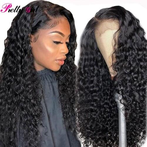 Deep Wave 4×4 Lace Closure Human Hair Wigs For Black Women Brazilian Remy Deep Curly Closure Wig Pre Plucked Natural Hairline