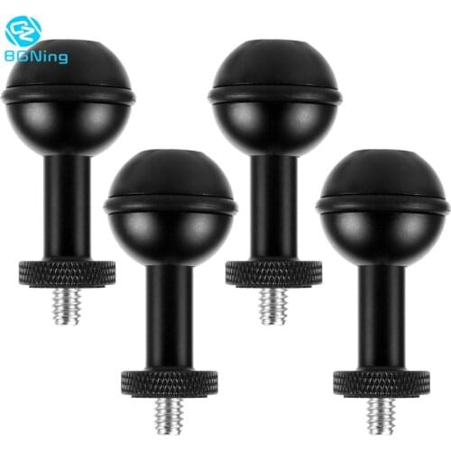 BGNING 1inch Ball Head Adapter 1/4 M5 Adjustable Screw Fixed Mount Anti-loose Camera Underwater Diving Photography Bracket