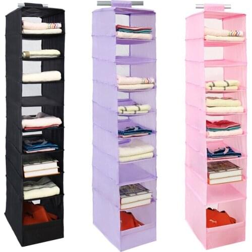 9 Grid Underwear Wardrobe Hanging Storage Box Classification Shoe Cabinet Storage Bag Hanging Shoe Bag Dustproof Storage Rack