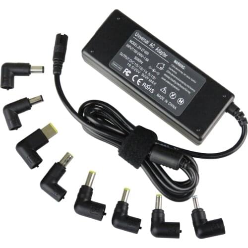 Third Generation Smart Universal Laptop Adapter 90w Notebook Charger Adapter with 100 240V AC Cable and Connector for HP ASUS