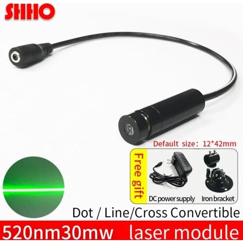 High quality 520nm 30mw green line laser module line width adjustable building site drawing line production location