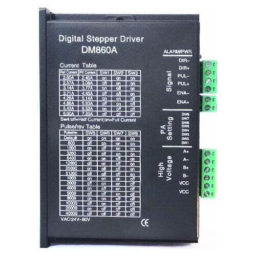 High voltage nema 34 step motor driver DM860A 24-80V AC drriver