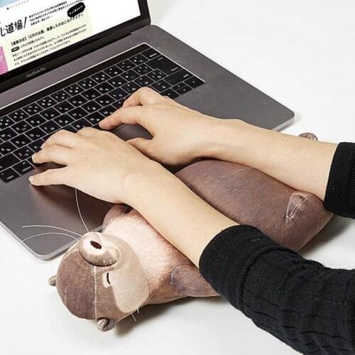 Japanese Creative Raised Otter Simulation Animal Plush Toy Pencil Case Storage Bag Cool Wristband Gift