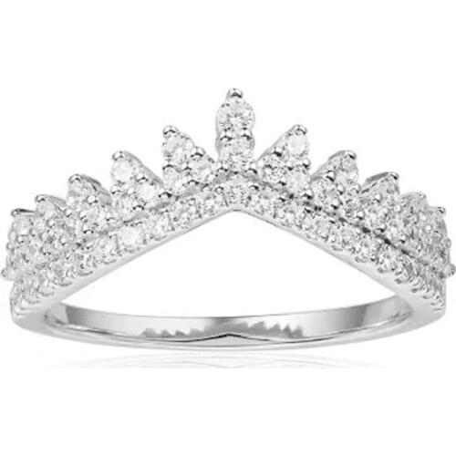 SLJELY New Fashion Brand S925 Sterling Silver Lace Flower Rings Inlayed Cubic Zirconia Gear Dentelle Crown Women Fine Jewelry