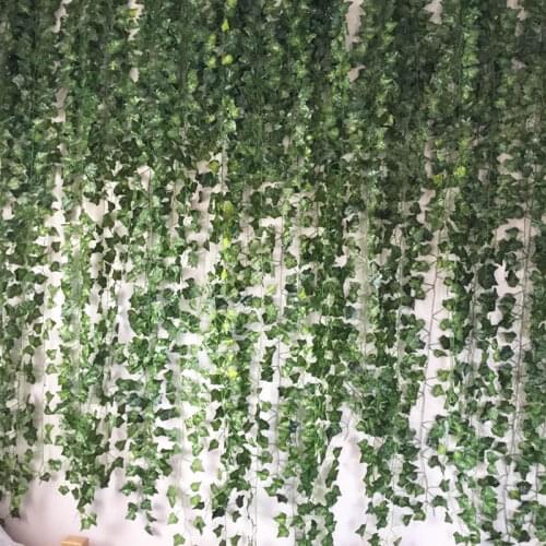 1pc 2.3M Artificial Ivy Leaf Garland Plants Vine Fake Foliage Flowers Creeper Green Ivy Wreath for Home Wedding Decoration