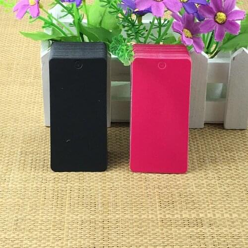 400pcs/lot 8x4cm DIY brown/black/rose red/ paper card price Hang tag Kraft simple Gift/decorate tags