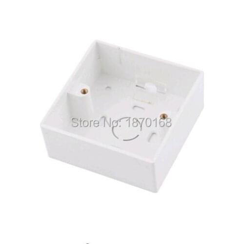 84mm x 84mm White Plastic Housing RJ45 RJ11 Face Plate Back Box