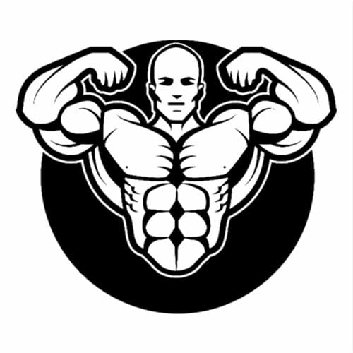 Bodybuilding Car Sticker Be Strong Muscle Fitness Decor Removable Waterproof Black/silver CL464