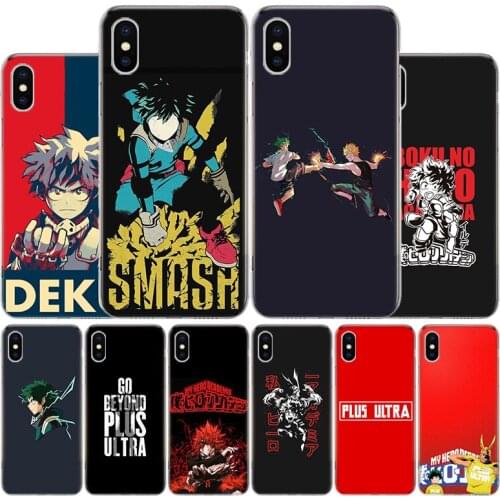 My Hero Academia Plus Ultra Phone Case For Apple Iphone 11 12 Mini Pro X XR XS Max 7 8 6 6S Plus 5 SE 7G 6G + Art Cover Coque Ca