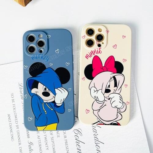 Disney Mickey Phone Case for IPhone 6 7 8 Plus X XS Max XR 11 Pro Max 12 Pro Max 12 Mini TPU Soft Phone Back Cover Cartoon Shell