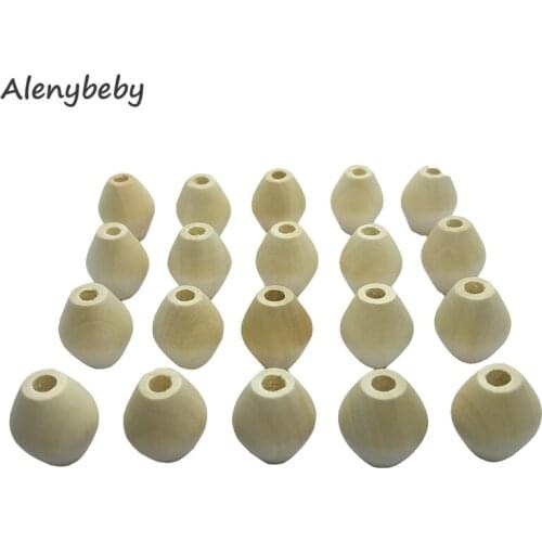 Wooden Flying Saucer Beads Baby Teether Wood Abacus Beads Natural Colour Wooden Lentil Beads Jewelry Making Bracelet
