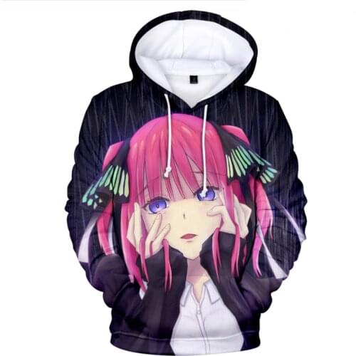 Quintessential Quintuplets 3D Print Hip Hop Hoodies Sweatshirts 3D Children Coats Kawaii Pullover Streetwear Hoodies Clothing