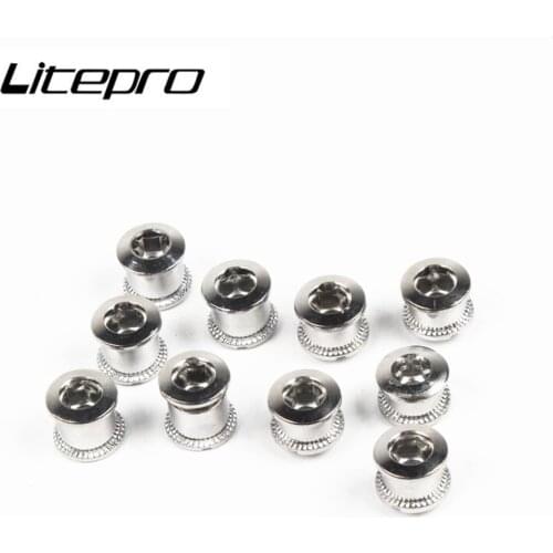 Road Bicycle Steel Single Double Crankset Crank Screws Nut MTB Mountain Bike For Chain Wheel Cycling Parts