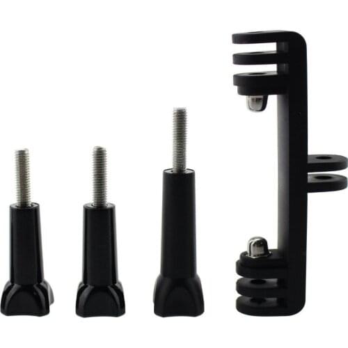 Double Mount Tripod Bracket - Dual View Holder w/ Long Thumb Screw for Flashligh