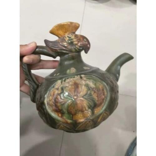 Antique Chinease SongDynasty porcelain pot,JIN Three colours chicken bottle,Handicrafts,best collection&adornment,Free shipping