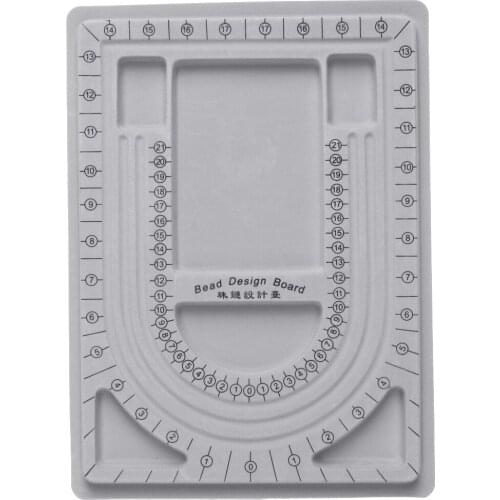 Flocked Bead Board Bracelet Beading Jewelry Organiser Tray DIY Craft Tool X7YC