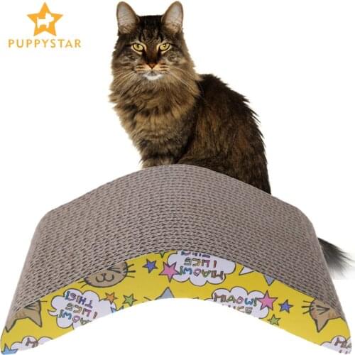 Corrugated Paper Cat Scratcher Catnip Scratching For Cats Scratch Board Cat Scratching Mat Kittens Pet Play Toys Supplies LY0005