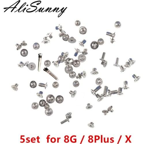 AliSunny 5set Full Screw Set for iPhone 8G 8Plus X XS MAX XR Complete Screws Inner Kits Replacement Parts