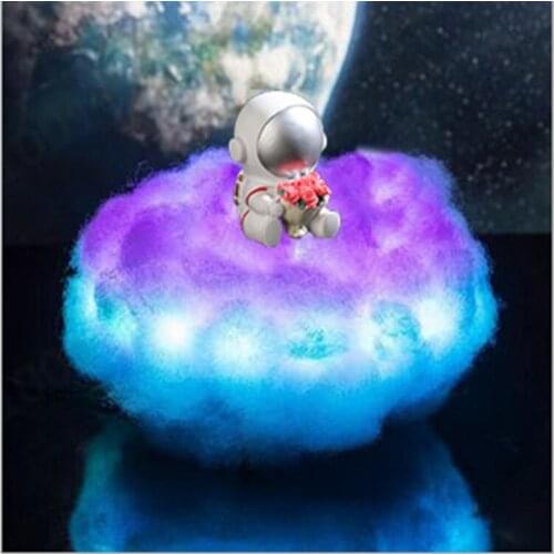Space Astronaut LED Lamp Night Light Cloud 3D Rainbow USB Effect Colorful Gift Kids Home Bedroom Decoration Switch Night Lamp