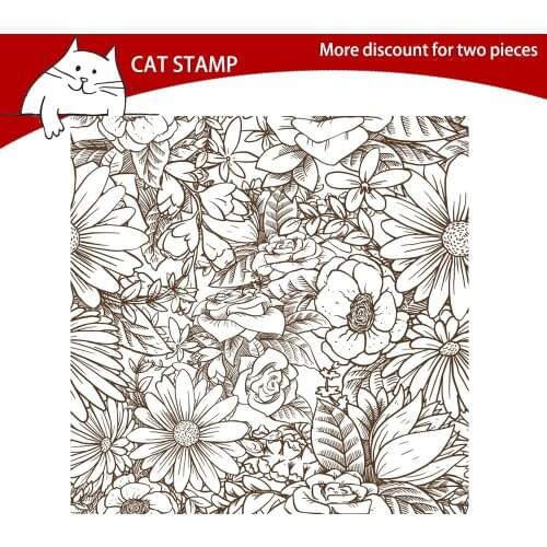 Petal Background Clear Stamps For Scrapbooking Card Making Photo Album Silicone Stamp DIY Decorative Crafts