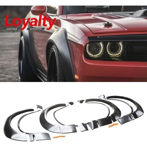Loyalty For 2015-2021 Dodge Challenger Wheel Fender Flares Base Model Demon Style Unpainted Car Accessories